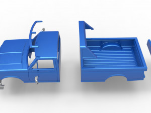 Shell of vintage Monster Truck Version 4 Scale 1 to 25 3D-printmodel