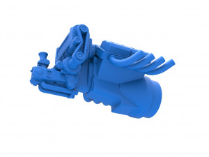 Engine V8 for vintage dragster Version 2 Scale 1 to 25 3D 프린트 모델