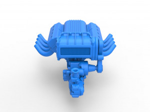 Engine V8 for vintage dragster Version 2 Scale 1 to 25 3D 프린트 모델