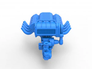 Engine V8 for vintage dragster Version 2 Scale 1 to 25 3D Print Model