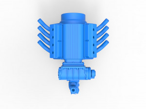 Engine V8 for vintage dragster Version 2 Scale 1 to 25 3D 프린트 모델