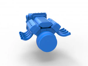 Engine V8 for vintage dragster Version 2 Scale 1 to 25 3D Print Model