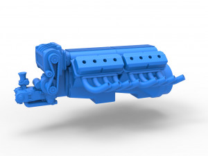 Engine 2 V8 Version 6 Scale 1 to 25 3D Print Model