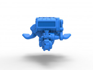 Engine 2 V8 Version 6 Scale 1 to 25 Model do druku 3D
