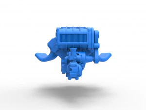 Engine 2 V8 Version 6 Scale 1 to 25 3D Print Model