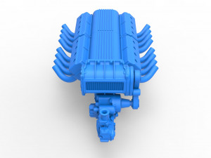Engine 2 V8 Version 6 Scale 1 to 25 Model do druku 3D
