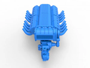 Engine 2 V8 Version 6 Scale 1 to 25 3D Print Model