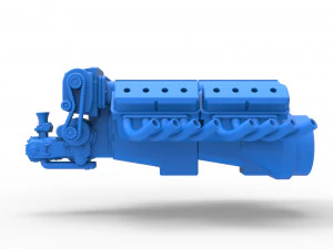 Engine 2 V8 Version 6 Scale 1 to 25 3D Print Model