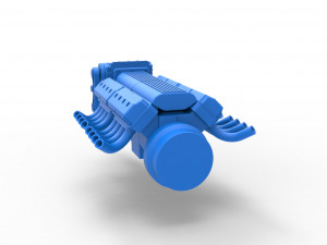 Engine 2 V8 Version 6 Scale 1 to 25 Model do druku 3D