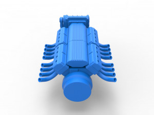 Engine 2 V8 Version 6 Scale 1 to 25 Model do druku 3D