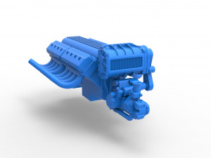 Engine 2 V8 Version 6 Scale 1 to 25 Model do druku 3D