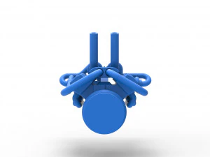 Quad turbo V8 Engine Scale 1 to 25 3D Print Model