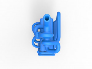 Twin Turbo straight-six engine Version 3 Scale 1 to 25 3D Принт Модель