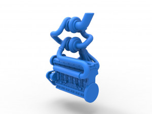 Twin Turbo straight-six engine Version 3 Scale 1 to 25 3D Принт Модель