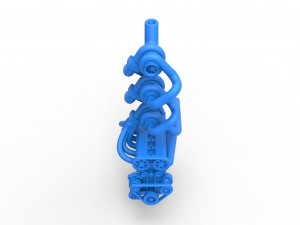 Triple Turbo straight-six engine Scale 1 to 25 3Dプリントモデル