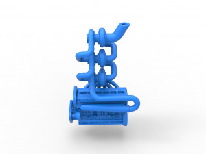 Triple Turbo straight-six engine Scale 1 to 25 3Dプリントモデル