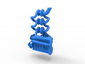 Triple Turbo straight-six engine Scale 1 to 25 3Dプリントモデル