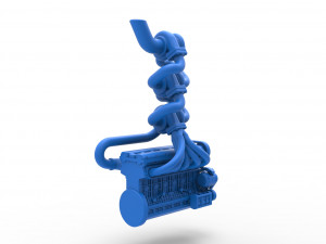 Triple Turbo straight-six engine Scale 1 to 25 3Dプリントモデル