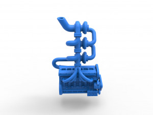 Triple Turbo straight-six engine Scale 1 to 25 3Dプリントモデル