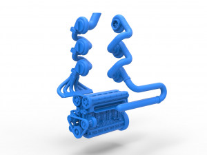 Triple Turbo straight-six engine Scale 1 to 25 3Dプリントモデル