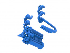 Triple Turbo straight-six engine Scale 1 to 25 3Dプリントモデル