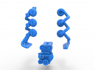 Triple Turbo straight-six engine Scale 1 to 25 3Dプリントモデル