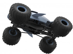 Shark Monster Truck Scale 1 to 25 3D Print Model