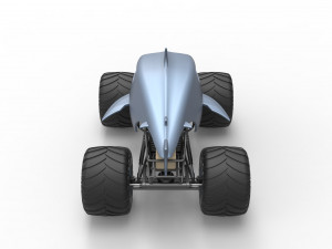 Shark Monster Truck Scale 1 to 25 3D Print Model