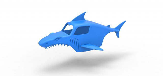 Shark shell for monster truck Scale 1 to 25 3D प्रिंट मॉडल .c4d .max .obj .3ds .fbx .stl .blend