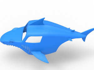 Shark shell for monster truck Scale 1 to 25 3D Baskı Modeli