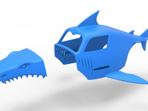 Shark shell for monster truck Scale 1 to 25 3D Baskı Modeli