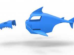 Shark shell for monster truck Scale 1 to 25 3D Baskı Modeli