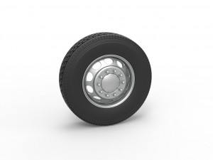 10 Hole front wheel of old school truck Scale 1 to 25 Modelo de impresión 3D