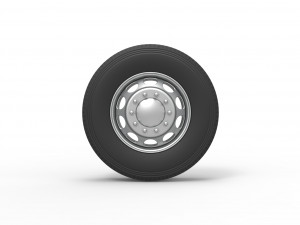 10 Hole front wheel of old school truck Scale 1 to 25 3D 打印模型