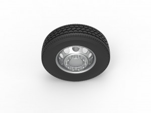 10 Hole front wheel of old school truck Scale 1 to 25 3D 打印模型