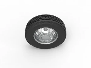 10 Hole front wheel of old school truck Scale 1 to 25 3D Print Model