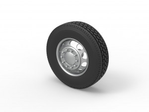 10 Hole front wheel of old school truck Scale 1 to 25 3D 打印模型