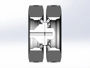 10 Hole rear double wheel of old school truck Scale 1 to 25 3D Print Model