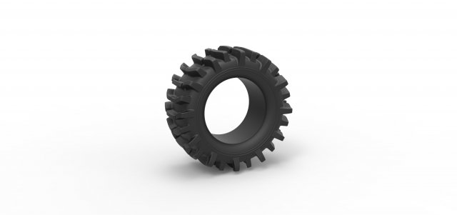 Offroad tire 85 Scale 1 to 25 3D 프린트 모델 .c4d .max .obj .3ds .fbx .stl .blend 