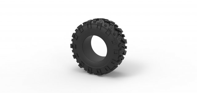 Offroad tire 86 Scale 1 to 25 3D प्रिंट मॉडल .c4d .max .obj .3ds .fbx .stl .blend 