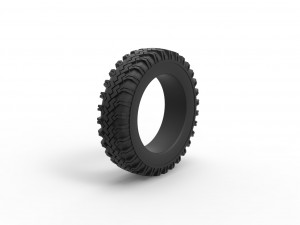 Military tire 11 Scale 1 to 25 3D-printmodel