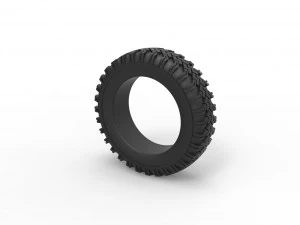 Military tire 11 Scale 1 to 25 3D Print Model