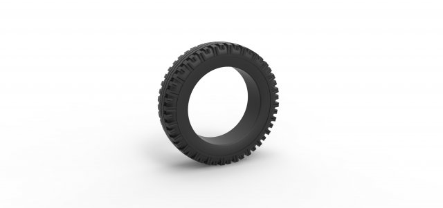 Military tire 12 Scale 1 to 25 Modelo de Impressão 3D .c4d .max .obj .3ds .fbx .stl .blend 