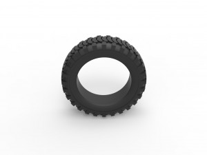Military tire 13 Scale 1 to 25 3D 프린트 모델
