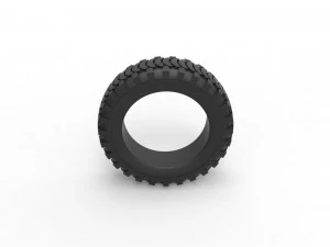 Military tire 13 Scale 1 to 25 3D Print Model