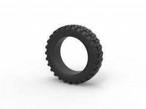 Military tire 13 Scale 1 to 25 3D 프린트 모델