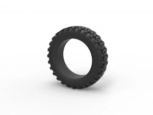 Military tire 13 Scale 1 to 25 3D Print Model