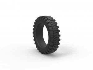 Military tire 13 Scale 1 to 25 3D Print Model
