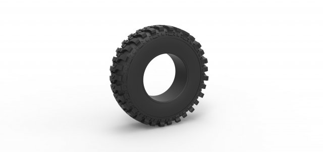 Offroad tire 87 Scale 1 to 25 3D Print Model .c4d .max .obj .3ds .fbx .stl .blend 