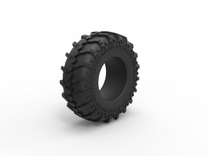 Offroad tire 89 Scale 1 to 25 Model Cetak 3D